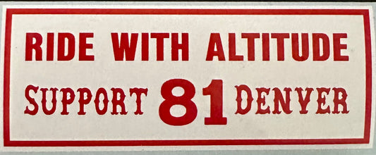 Ride With Altitude Sticker